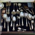 S04. Sterling silver serving utensils. 
